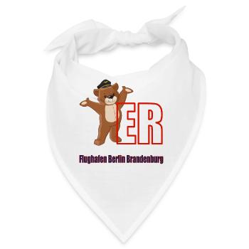 Berliner Bär - Flughafen Berlin Brandenburg - Bandana - Weiß - Vorne