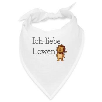 Löwe - Bandana - Weiß - Vorne