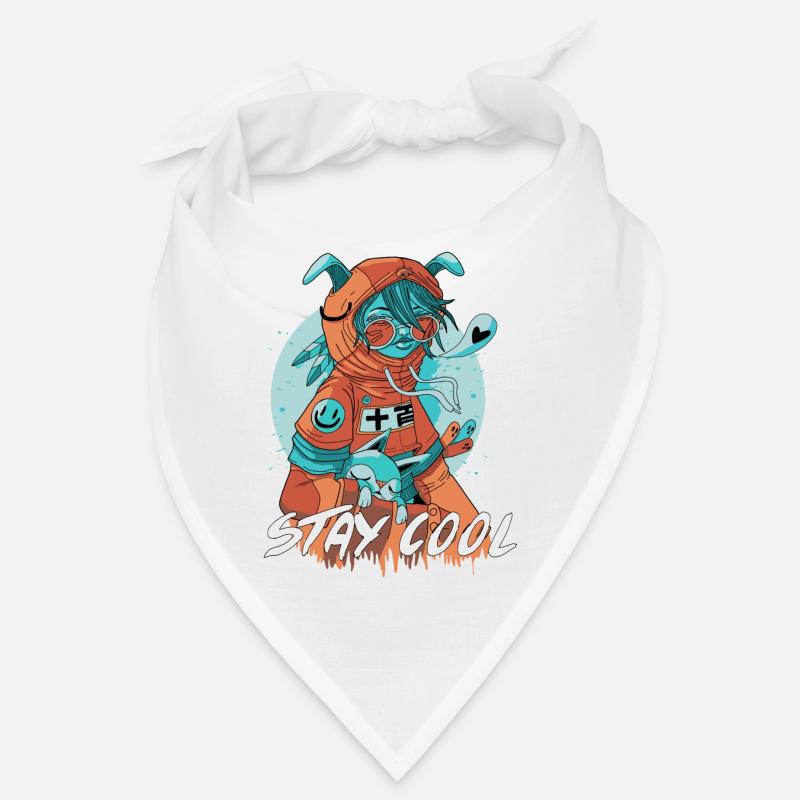 Stay Cool Katzen Comicstyle Kunst Design Bandana