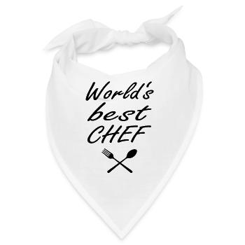 Worlds best Chef - Bandana - Weiß - Vorne