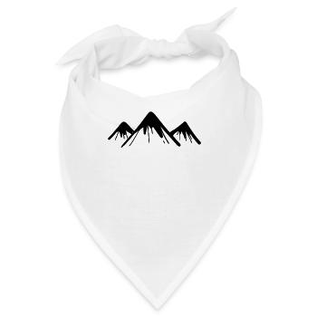 Berg Berge - Bandana - Weiß - Vorne