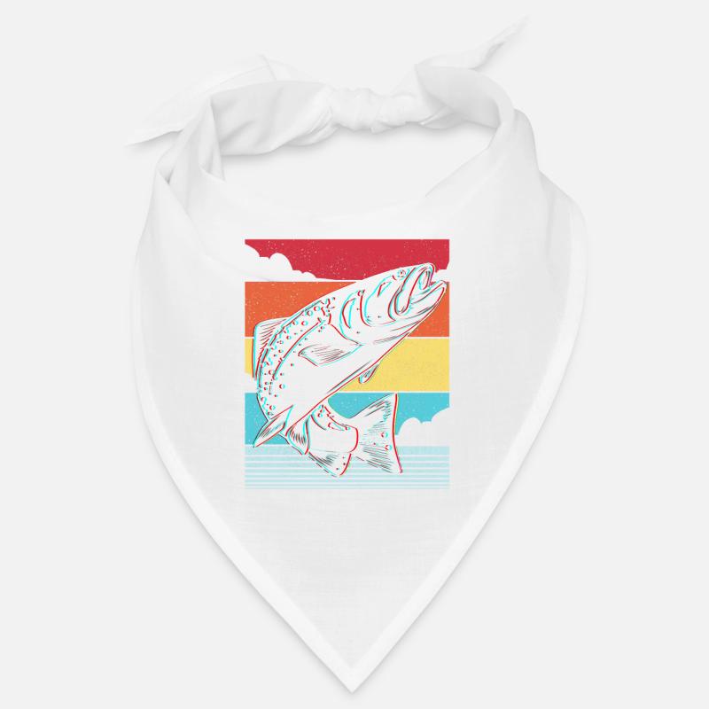 Poissons Carpes de brochet - Bandana - blanc