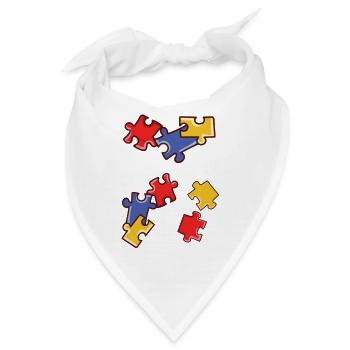 Puzzle - Bandana - Weiß - Vorne