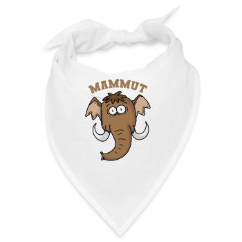 Mammut mit kurzem Rüssel - Bandana - Weiß - Vorne