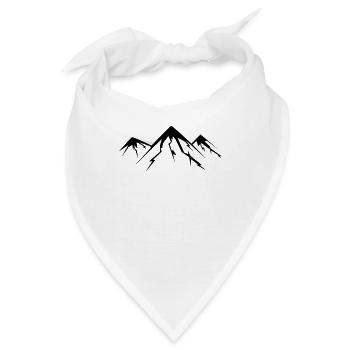 Berg Berge - Bandana - Weiß - Vorne