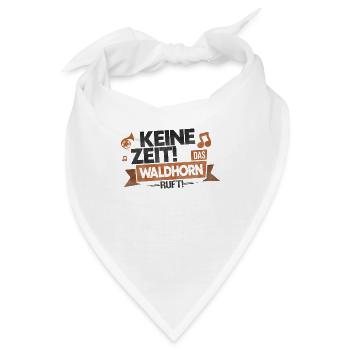 Waldhorn Waldhornist Waldhörner Horn Geschenk - Bandana - Weiß - Vorne