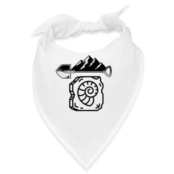 Fossilien Steine Ausgrabung Geologie Helm Picke - Bandana - Weiß - Vorne
