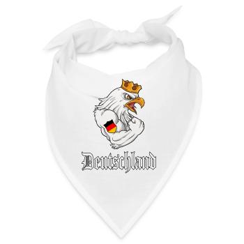 Deutschland Bundesadler Wappen Nationalfarben - Bandana - Weiß - Vorne
