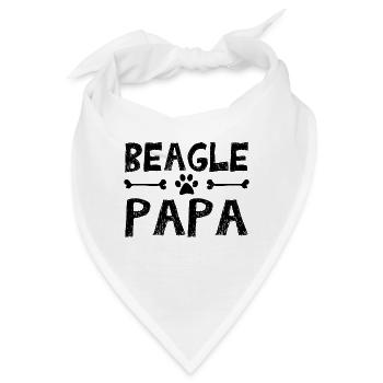 Beagle herrchen - Bandana - Weiß - Vorne