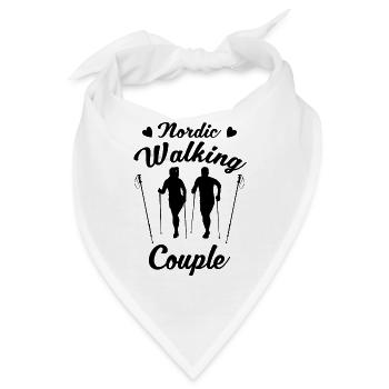 Nordic Walking Couple - Bandana - Weiß - Vorne