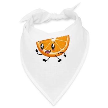 Orange - Bandana - Weiß - Vorne
