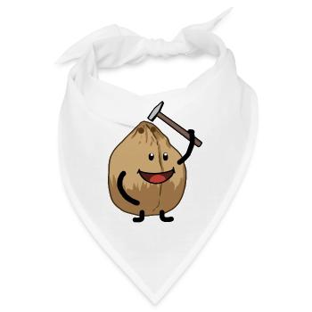 Kokosnuss Hammer knacken Nuss Speise - Bandana - Weiß - Vorne
