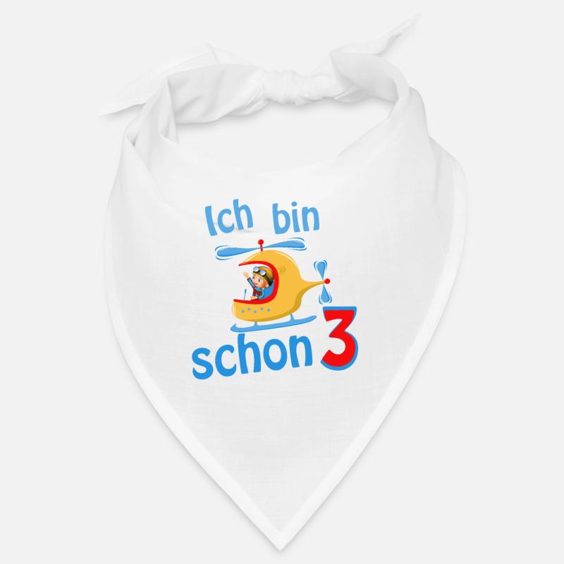 ich bin schon 3 - Bandana - Weiß