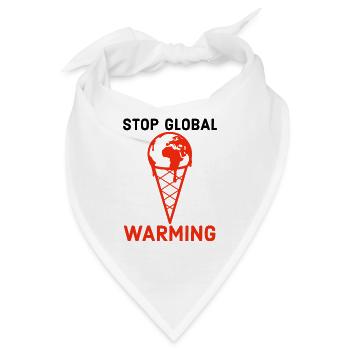 Umwelt, Klimawandel, Klimawandel - Bandana - Weiß - Vorne