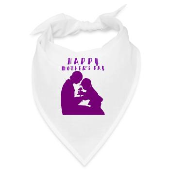 Muttertag, Muttertag, Muttertag, Muttertag - Bandana - Weiß - Vorne