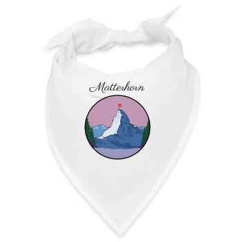 Wandern Matterhorn - Bandana - Weiß - Vorne
