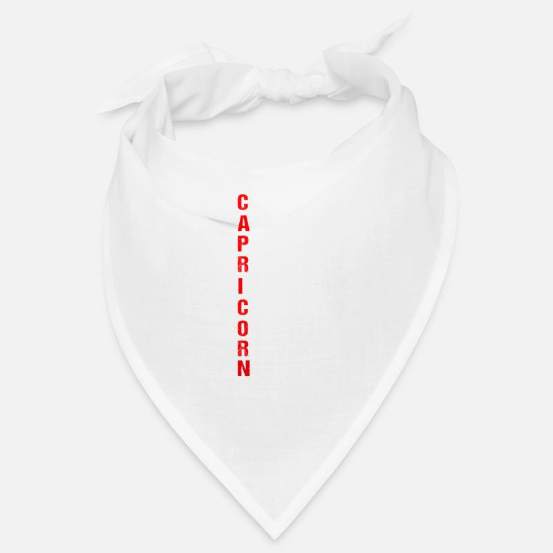 Zodiac Capricorn Symbol - Bandana - white