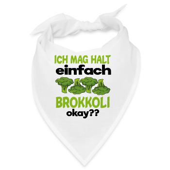 Brokkoli - Bandana - Weiß - Vorne