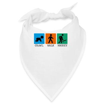 Crawl Walk Hockey Baby Bodysuit Baby Onesie - Bandana - Weiß - Vorne