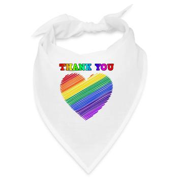 Regenbogen, Regenbogen, Regenbogen, Regenbogen, Regenbogen - Bandana - Weiß - Vorne