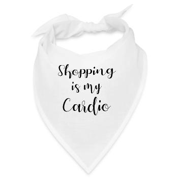 Shopping is my cardio - Bandana - Weiß - Vorne