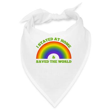 Regenbogen, Regenbogen, Regenbogen, Regenbogen, Regenbogen - Bandana - Weiß - Vorne