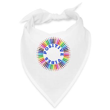 Regenbogen, Regenbogen, Regenbogen, Regenbogen, Regenbogen - Bandana - Weiß - Vorne