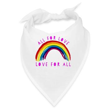 Regenbogen, Regenbogen, Regenbogen, Regenbogen, Regenbogen - Bandana - Weiß - Vorne