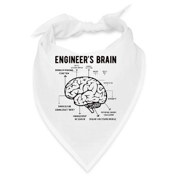 Ingenieur Gehirn Maschinenbau Elektrotechnik Mathe - Bandana - Weiß - Vorne
