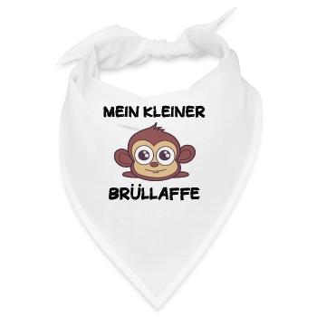 Mein kleiner Brüllaffe Äffchen Affe Lustig - Bandana - Weiß - Vorne