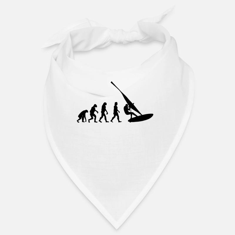 Windsurfing Windsurfer Gift Surfing Evolution - Bandana - white