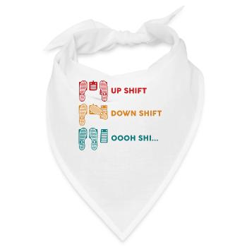 Up Shift Down Shift Oh Sh - Bandana - Weiß - Vorne