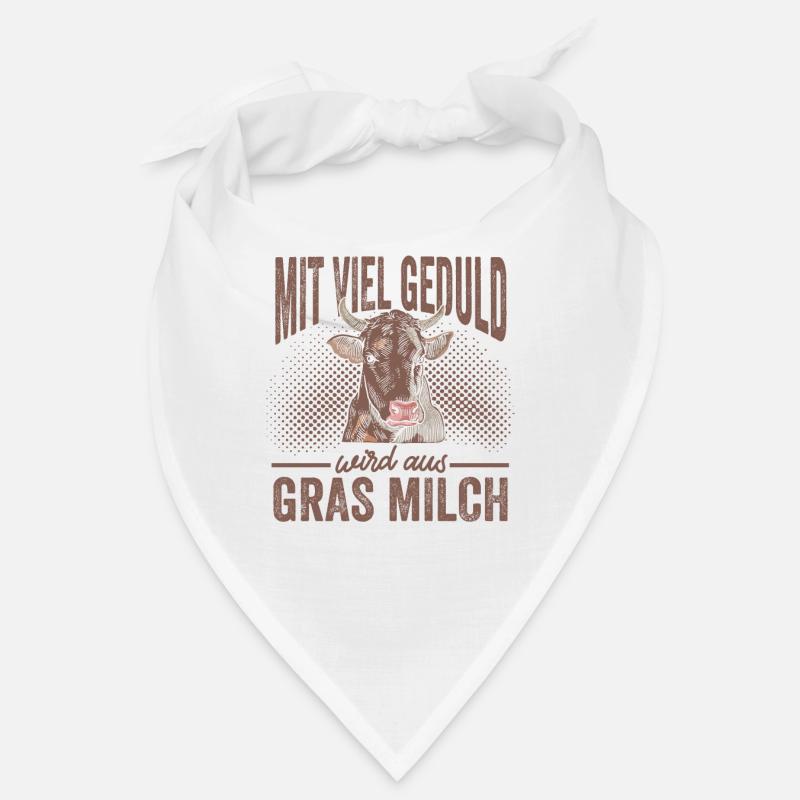 Mit Viel Geduld Wird Aus Gras Milch Lustiges Kuh Bandana