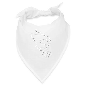 Reingeschaut Reingeguckt Dino Retro Meme - Bandana - Weiß - Vorne