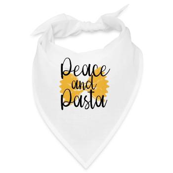 Frieden und Pasta - Bandana - Weiß - Vorne