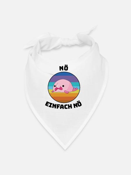 Blobfisch Tauchen Tier Meereskreatur Squad Fisch - Bandana - Weiß - Vorne