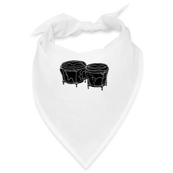 Bongos Trommeln - Bandana - Weiß - Vorne
