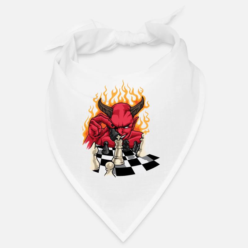 Les flammes diables avec échiquier - Échecs Bandana
