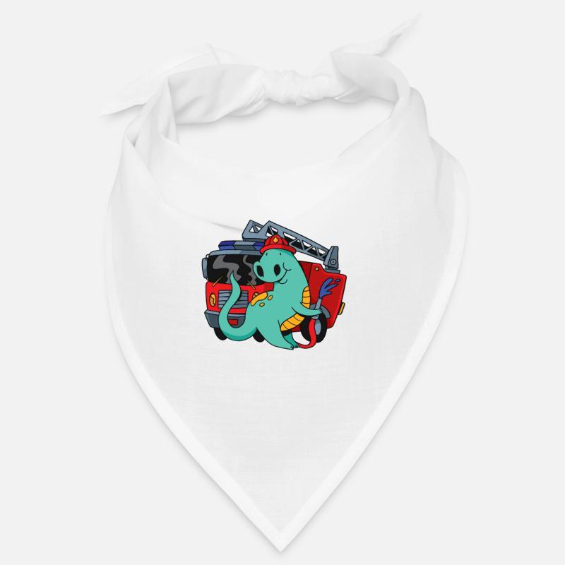 Feuerwehrauto mit Dino Blaulicht Bandana