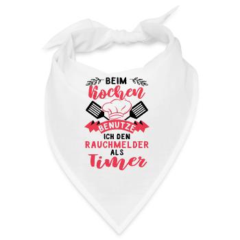Lustiger Koch Spruch, kochen Geschenk - Bandana - Weiß - Vorne