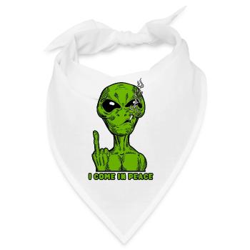 Kommen Sie in Frieden Alien UFO außerirdische Entführung - Bandana - Weiß - Vorne