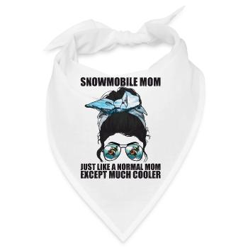 Snowmobile Mom Like A Normal Mom - Bandana - Weiß - Vorne