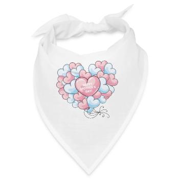 Muttertag Geschenk für beste Mama zum Muttertag - Bandana - Weiß - Vorne