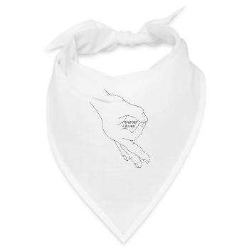 Reingeschaut Reingeguckt Retro Meme - Bandana - Weiß - Vorne