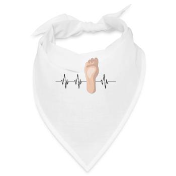 Fußpflege Podologin Nageldesignerin Kosmetik - Bandana - Weiß - Vorne