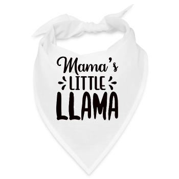 Mamas kleines Lama Muttertag Baby Nachwuchs Mutter - Bandana - Weiß - Vorne