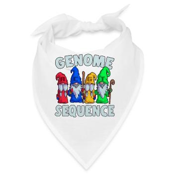 Genomsequenz lustige Gnome Biologie Wissenschaft Pun - Bandana - Weiß - Vorne