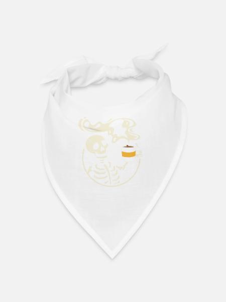 Skeleton Vintage Picture With Smiling Skull - Bandana - blanc