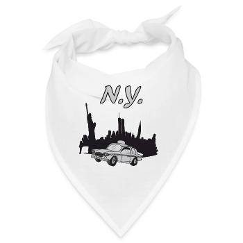 New York - Bandana - Weiß - Vorne