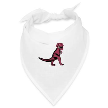 Reingeschaut Reingeguckt Dino Retro Meme - Bandana - Weiß - Vorne